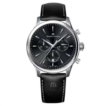 Maurice Lacroix ML-751038SS001330-2 Siyah Deri Erkek Kol Saati