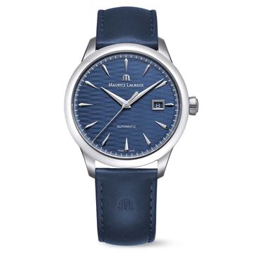 Maurice Lacroix ML-756108SS001430-4 Lacivert Deri Erkek Kol Saati