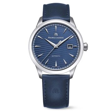 Maurice Lacroix ML-756108SS001430-4 Lacivert Deri Erkek Kol Saati