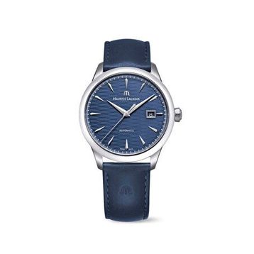 Maurice Lacroix ML-756108SS001430-4 Lacivert Deri Erkek Kol Saati