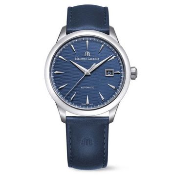 Maurice Lacroix ML-756108SS001430-4 Lacivert Deri Erkek Kol Saati
