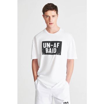 Mavi 0610290-620 Unafraid Baskılı Beyaz Erkek T-shirt