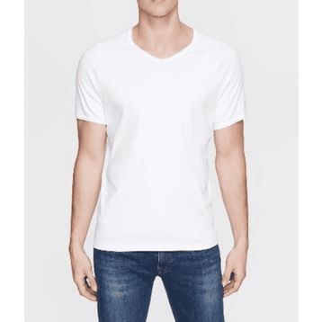 Mavi 061313-622 V Yaka Beyaz Basic Erkek T-Shirt