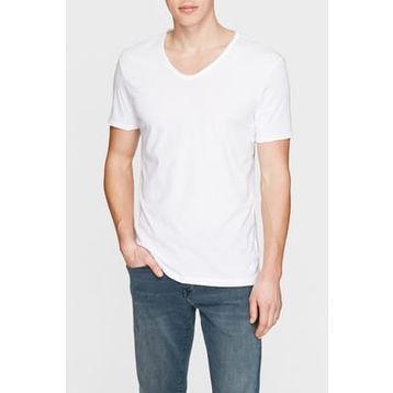Mavi 062773-20843 Beyaz V Yaka Erkek T-Shirt