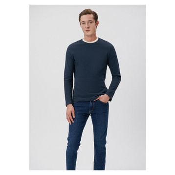 Mavi 064622-26828 Uzun Kollu Lacivert Basic Erkek Sweatshirt