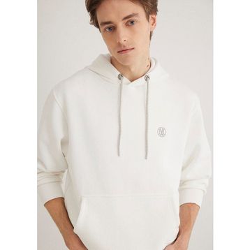 Mavi 065809-34519 Düz Yaka Regular Fit Düz Beyaz Erkek Sweatshirt