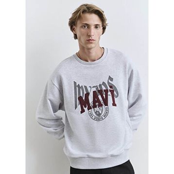 Mavi 0S10389-82498 Gri-Kar Melanj Erkek Sweatshirt