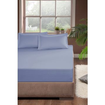 Mavi 100x200 cm Tek Kişilik Penye Çarşaf