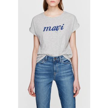 Mavi 166422-25702 Logo Baskılı Gri Kadın T-Shirt