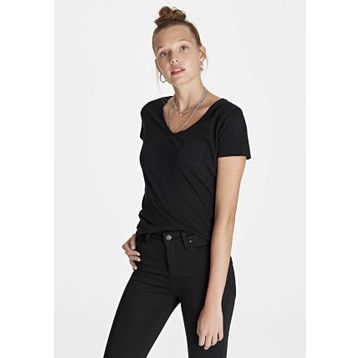 Mavi 166446-900 Kadın Basic V Yaka T-shirt