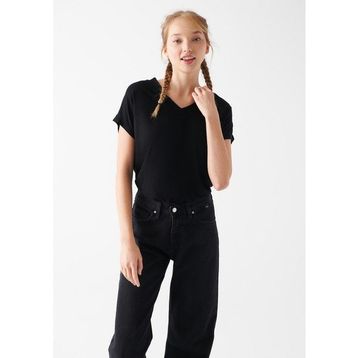 Mavi 166449-900 V Yaka Siyah Basic Kadın T-shirt