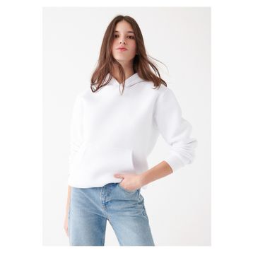 Mavi 167299 Kapüşonlu Beyaz Basic Kadın Sweatshirt