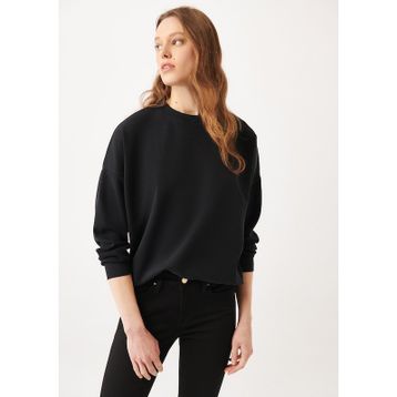 Mavi 168837-900 Bisiklet Yaka Rahat Siyah Kadın Sweatshirt