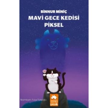 Mavi Gece Kedisi Piksel - Binnur Miniç