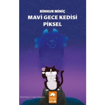 Mavi Gece Kedisi Piksel - Binnur Miniç