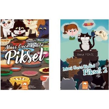 Mavi Geve Kedisi 2 Kitaplık Set - Binnur Miniç