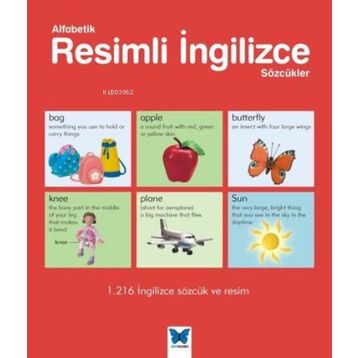 Mavi Kelebek Yayınları Alfabetik Resimli İngilizce Sözcükler