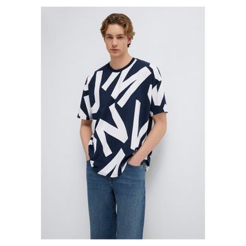 Mavi M0610271-70490 Bisiklet Yaka Oversized Baskılı Lacivert Erkek T-Shirt