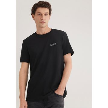Mavi M0610360-900 Bisiklet Yaka Loose Fit Düz Erkek T-Shirt