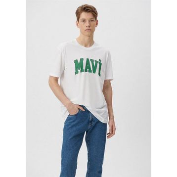 Mavi M0611711-620 Beyaz Loose Mavi Logo Erkek T-shirt