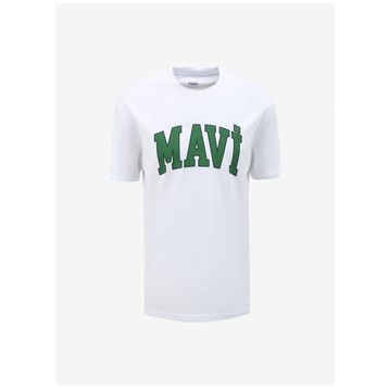 Mavi M0611711-620 Beyaz Loose Mavi Logo Erkek T-shirt