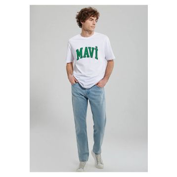 Mavi M0611711-620 Beyaz Loose Mavi Logo Erkek T-shirt