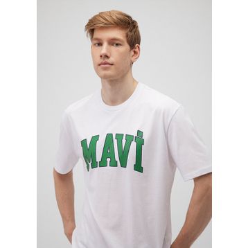 Mavi M0611711-620 Beyaz Loose Mavi Logo Erkek T-shirt