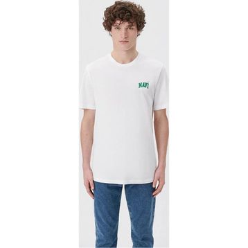 Mavi M0611714-620 Mavi Logo Tişört Beyaz Ss Erkek Tişört