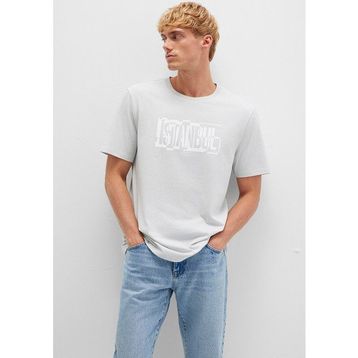 Mavi M0611789-80618 Sis Gri Regular İstanbul Baskılı Erkek T-shirt