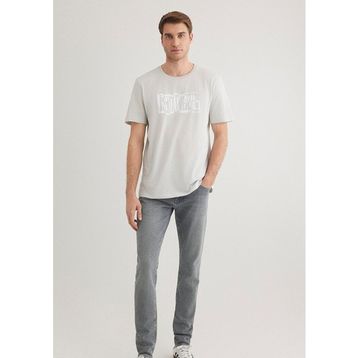 Mavi M0611789-80618 Sis Gri Regular İstanbul Baskılı Erkek T-shirt