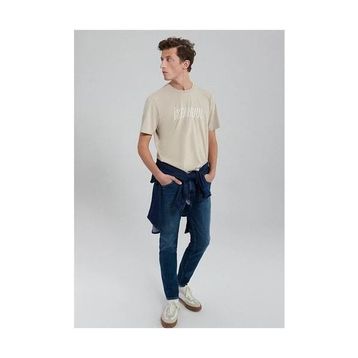 Mavi M0611956-82393 Açık Bej Regular İstanbul Erkek T-shirt