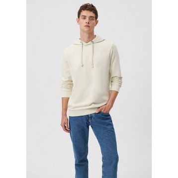 Mavi M065606-70134 Kum Beji Erkek Regular Mavi Logo Baskılı Kapuşonlu Sweatshirt
