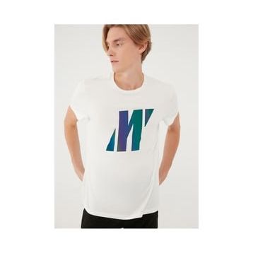 Mavi M066255-30701 Kırık Beyaz Erkek T-Shirt