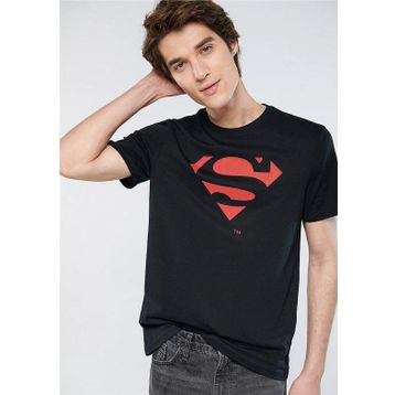 Mavi M066875-900 Superman Bisiklet Yaka Slim Fit Baskılı Siyah Erkek T-shirt