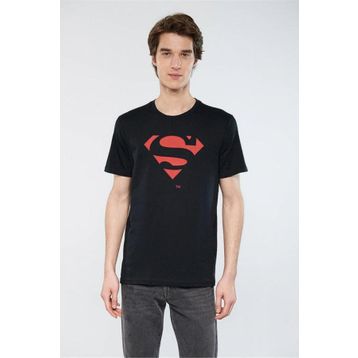 Mavi M066875-900 Superman Bisiklet Yaka Slim Fit Baskılı Siyah Erkek T-shirt