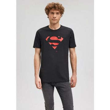 Mavi M066875-900 Superman Bisiklet Yaka Slim Fit Baskılı Siyah Erkek T-shirt