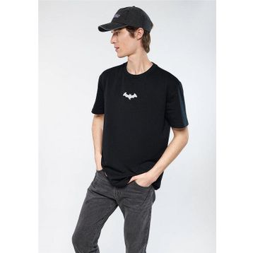Mavi M066878-900 Batman Bisiklet Yaka Loose Fit Baskılı Siyah Erkek T-shirt