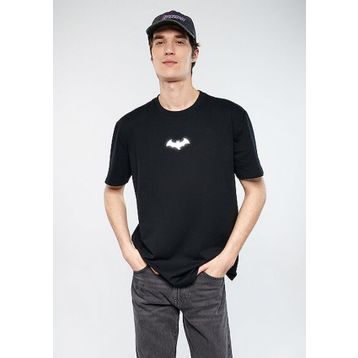Mavi M066878-900 Batman Bisiklet Yaka Loose Fit Baskılı Siyah Erkek T-shirt