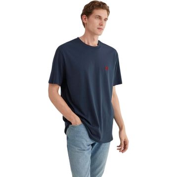 Mavi M067074-33207 Bisiklet Yaka Loose Fit Düz Lacivert Erkek T-Shirt