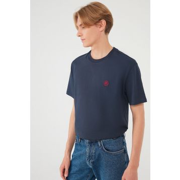 Mavi M067074-33207 Bisiklet Yaka Loose Fit Düz Lacivert Erkek T-Shirt