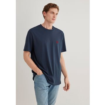 Mavi M067074-33207 Bisiklet Yaka Loose Fit Düz Lacivert Erkek T-Shirt