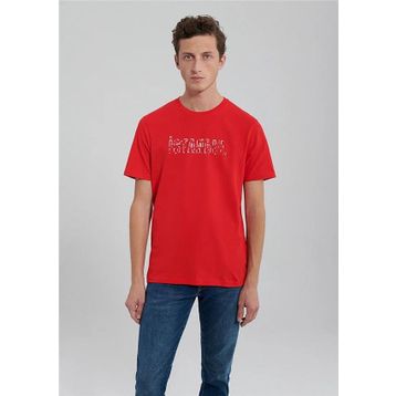 Mavi M067115-70471 Kırmızı Regular İstanbul Baskılı Erkek T-Shirt