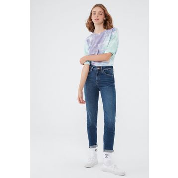 Mavi M100277-33687 Koyu Gold Shape Kadın Mom Cindy Denim Pantolon