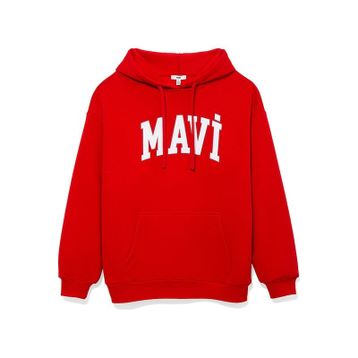 Mavi M1600361-86417 Kapüşon Yaka Kırmızı Kadın Sweatshirt