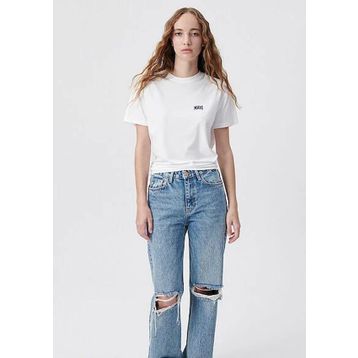 Mavi M1612241-620 Beyaz Regular Logo Kadın T-Shirt