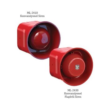 Mavigard ML-2430 Kırmızı 24 Vdc Maxlogıc Konvansiyonel Flaşörlü Elektrikli Siren
