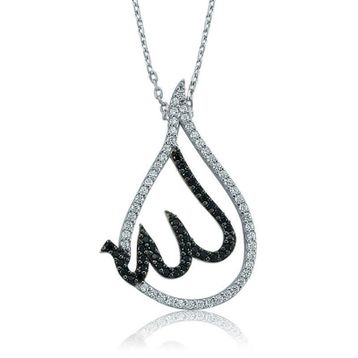 Mavio Allah Yazılı Gümüş Kadın Kolye