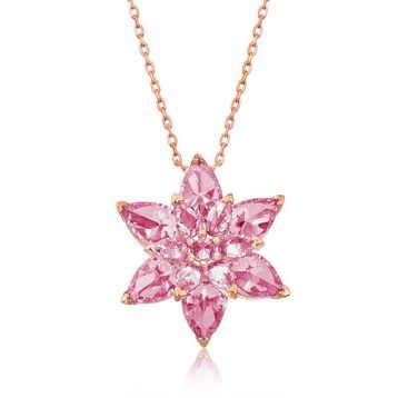 Mavio Gümüş Pembe Lotus Çiçeği Kolye