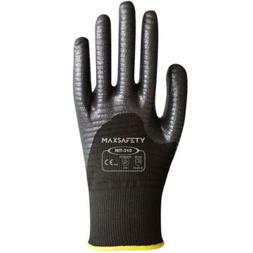 Max Safety NIT-310-9 No:9 3/4 Nitril Polyester Tırtıklı Kaplı Eldiven