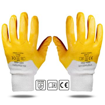 Max Safety NIT-400 Nitril Kaplama Sanayi İş Usta Eldiveni